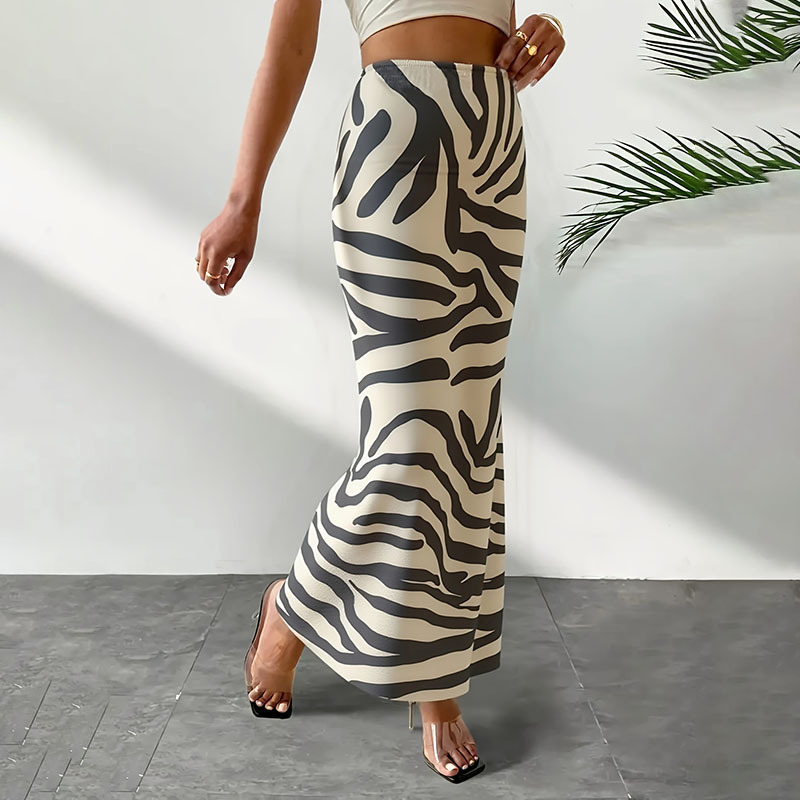 Vestido Largo de Playa para Mujer, Poliéster y Elastano, Sin Aros, Estampado de Rayas, para Vacaciones y Natación