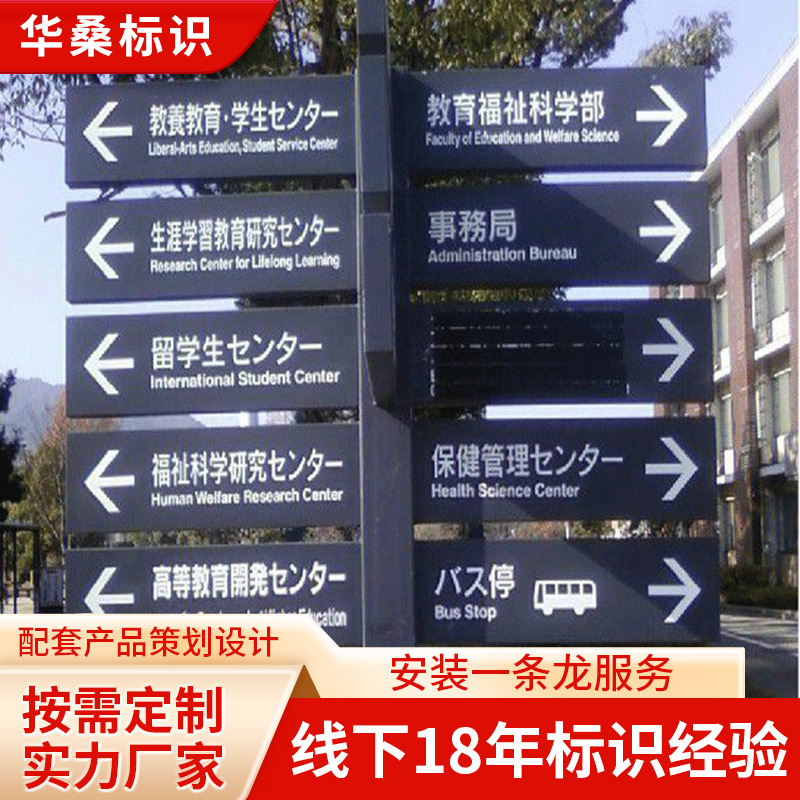 标识 设计 制作 校园标识 导向指示牌 落地标识 立式导向牌 吊牌