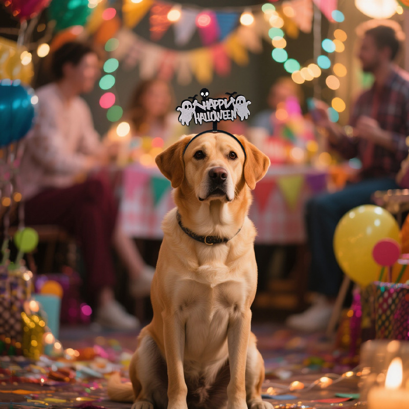 Amazon nuevo Halloween mascota banda de cabello banda de cabeza lindo perro fantasma fiesta decoración decoración animal