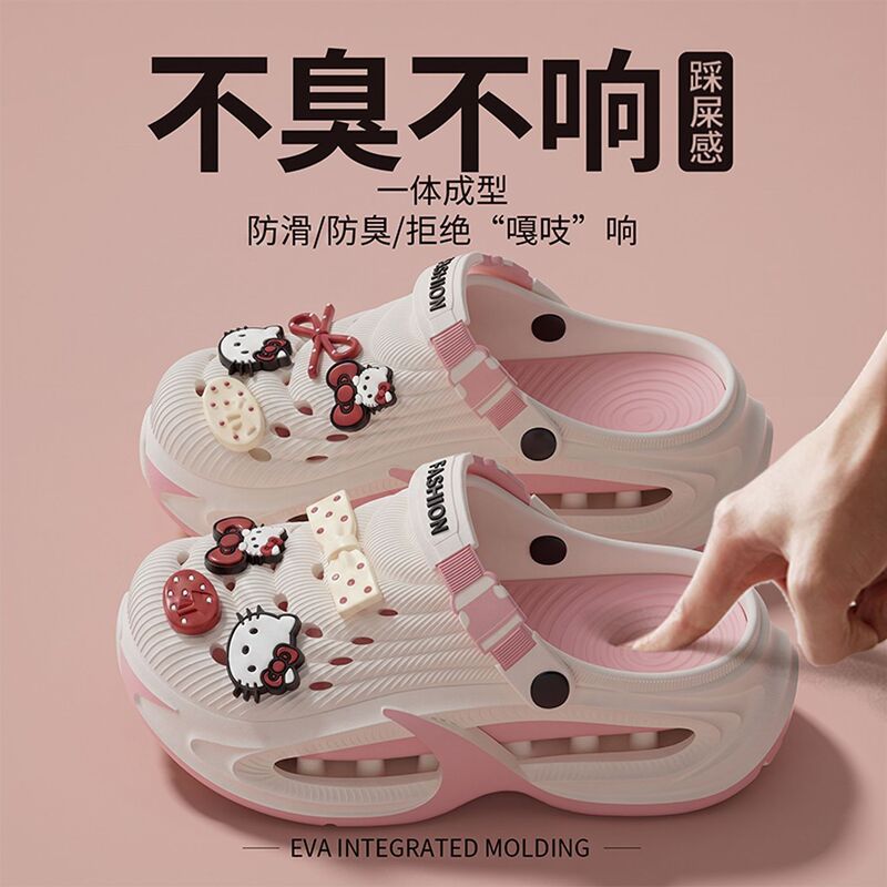 Kitty Cat children's clogs for girls, summer 2026 new model, girls' beach non-slip sandals, baby outdoor slippers