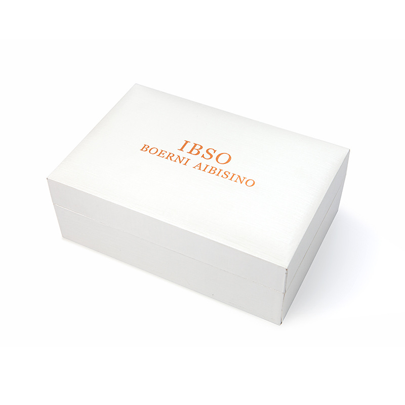 IBSO reloj traje caja de regalo blanco cuadrado caja de joyería caja Flip cubierta caja de regalo caja de recuerdo