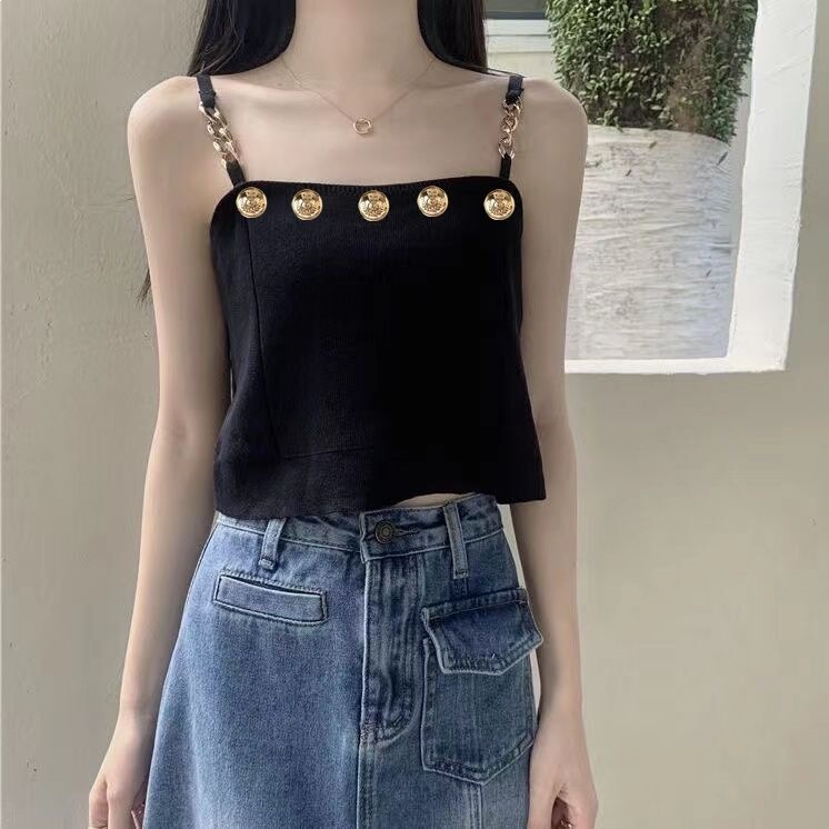 Off-White Thin Knit Vest for Women, Suitable for Wearing under a Blazer, Sleeveless, Stylish Short Tank Top Off-White Thin Knit Vest for Women, Suitable for Wearing under a Blazer, Sleeveless, Stylish Short Tank Top