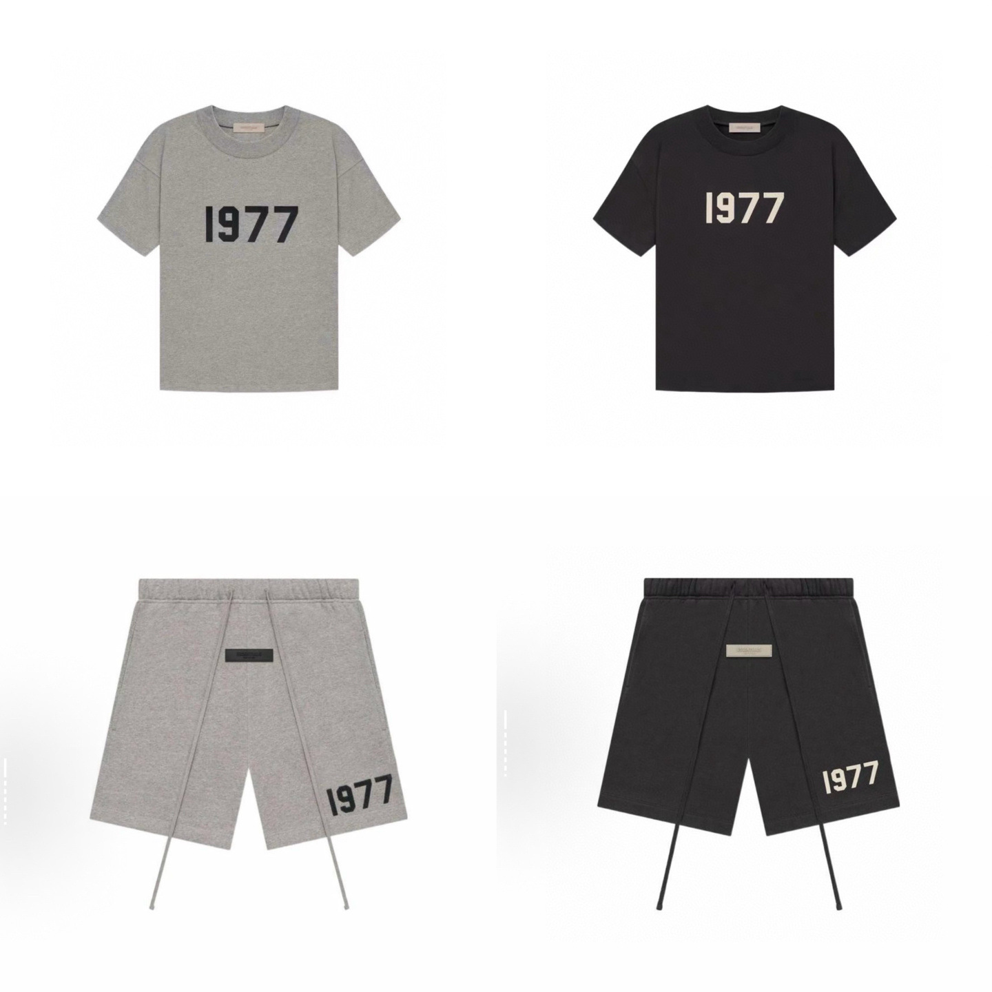26Ss Export Correct Version Fog Sub-Brand Essentias American Style Trendy Brand Short-Sleeve Shorts T-Shirt Set for Men and Women