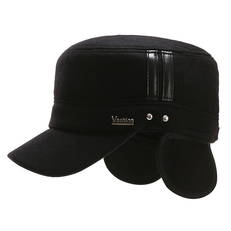 Cappellino da baseball donna in lana con paraorecchie e lettere_voghion.com