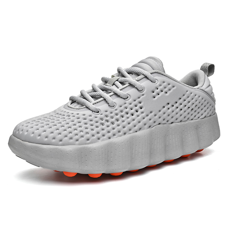 Zapatos deportivos huecos para hombres y mujeres, zapatos de malla de masaje, nuevos zapatos antideslizantes para parejas, zapatos de carrera casuales.