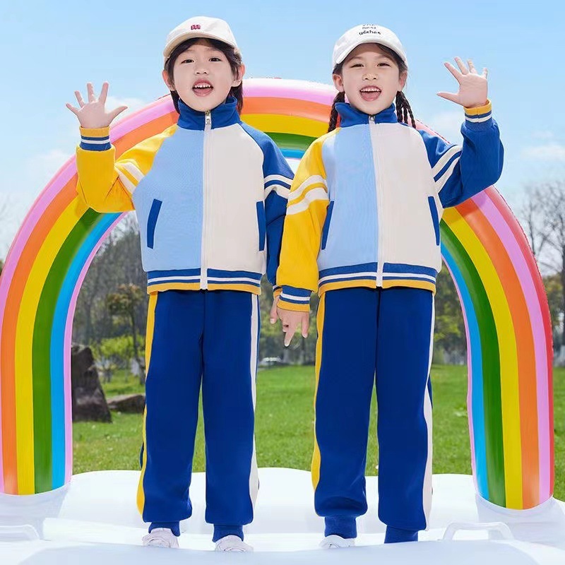 Children's School Uniform School Style Kindergarten Garden Uniform suit Class Uniform for Primary School Students Spring and Autumn Three-piece Sportswear