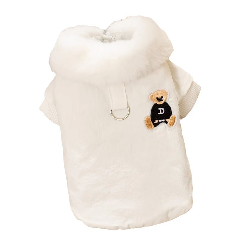 Mascota de algodón acolchado abrigo de tracción engrosada abrigo cálido oso de peluche medio y pequeño perro Otoño e Invierno gato ropa para mascotas image 6