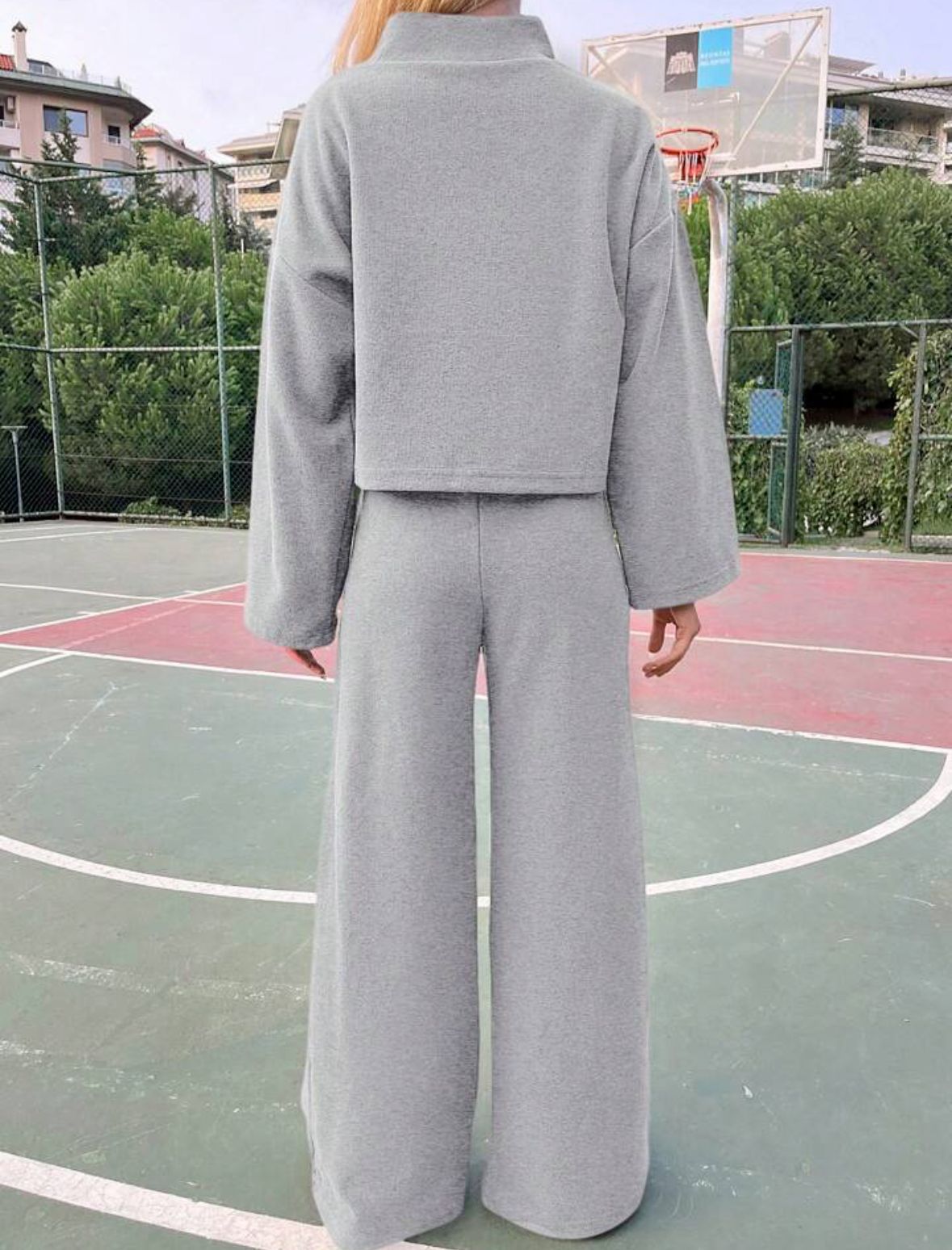 Damenbekleidung Herbst lässig faulen Stil gestrickte langärmelige Tops locker und bequem Hosenanzug_voghion.com