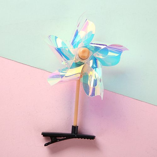 Children's windmill hairpin outdoor small windmill wholesale kindergarten activity small gifts floor push toys six small gifts