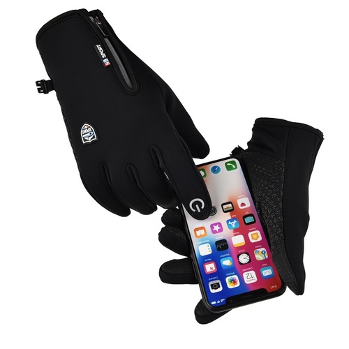 Autumn and winter new men's and women's gloves with velvet to keep warm, cold-proof and waterproof touch-screen long finger gloves for cycling and driving cross-border supply