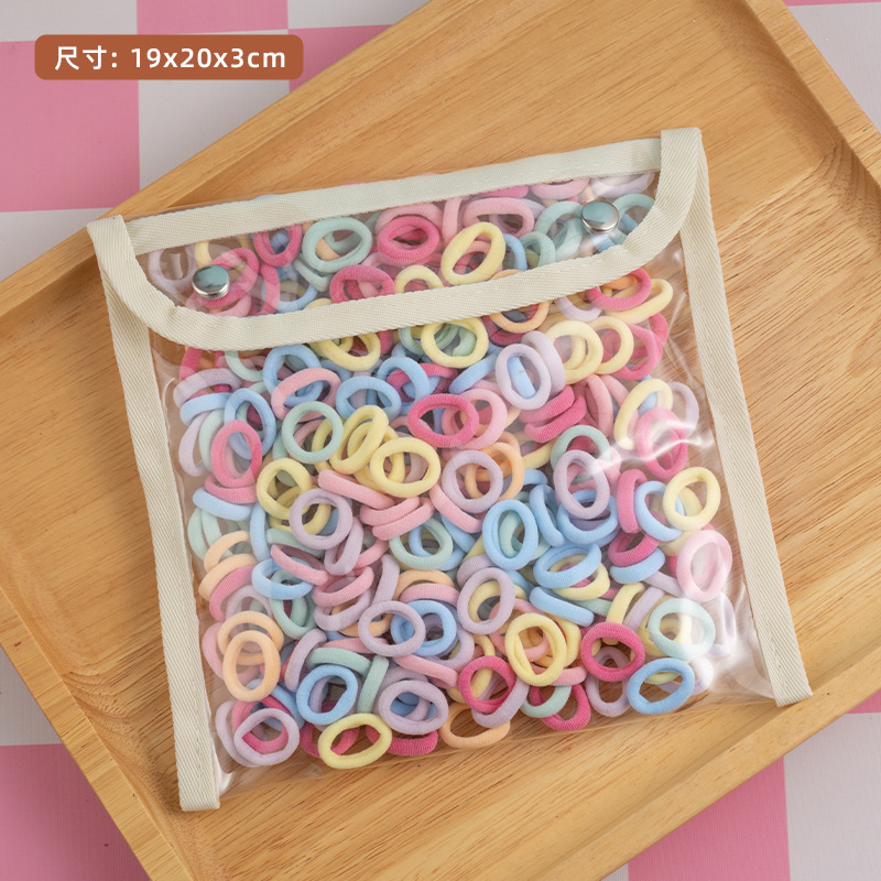 Niños de alta elasticidad cuerda de cabeza no daña cabello toallas de color anillo de cabello niñas correa de cabello bebé cabello anillo de cabello