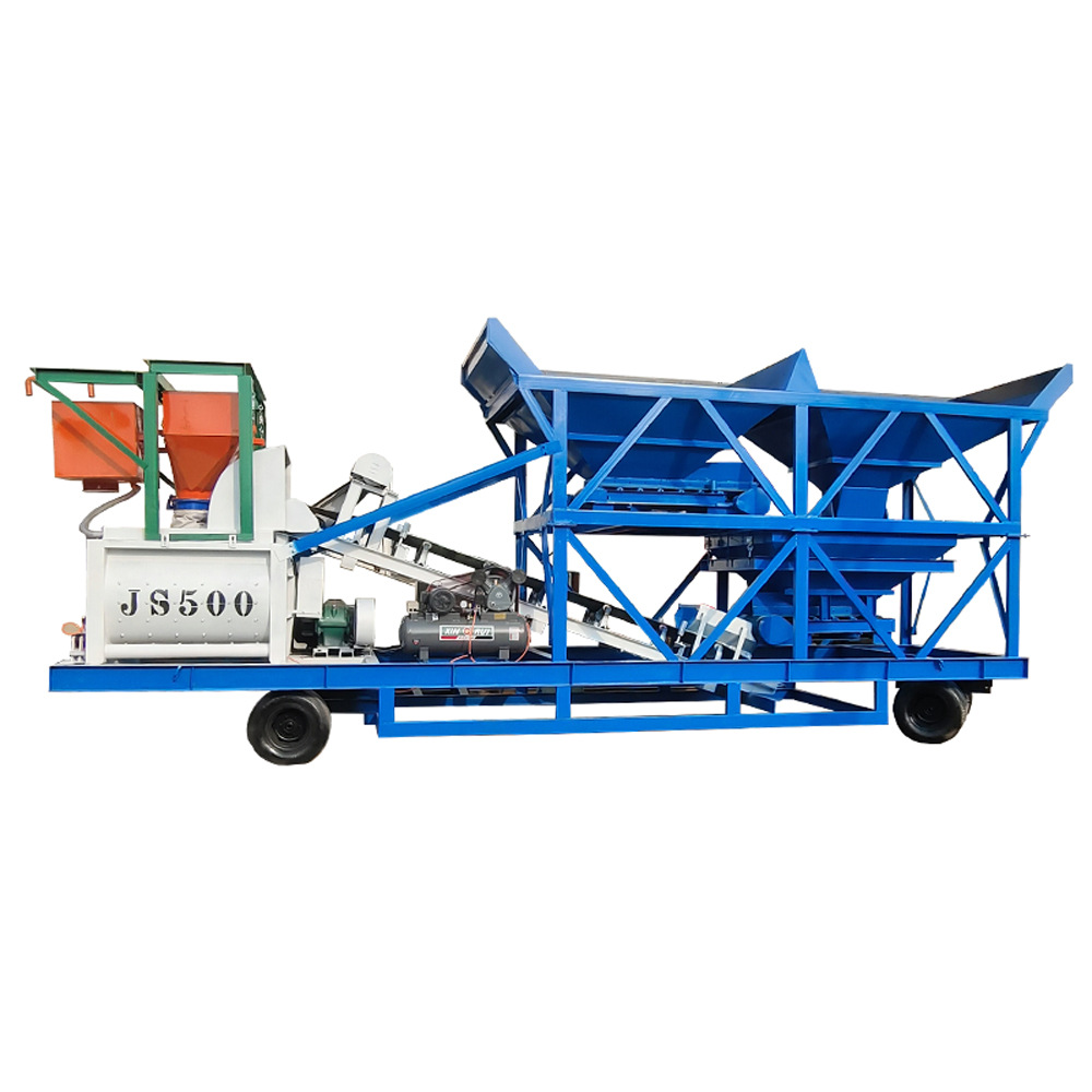 Fabricante de equipos completos para plantas mezcladoras HZS90, sin necesidad de cimentación, totalmente automáticas, plantas mezcladoras de hormigón móviles grandes, medianas y pequeñas