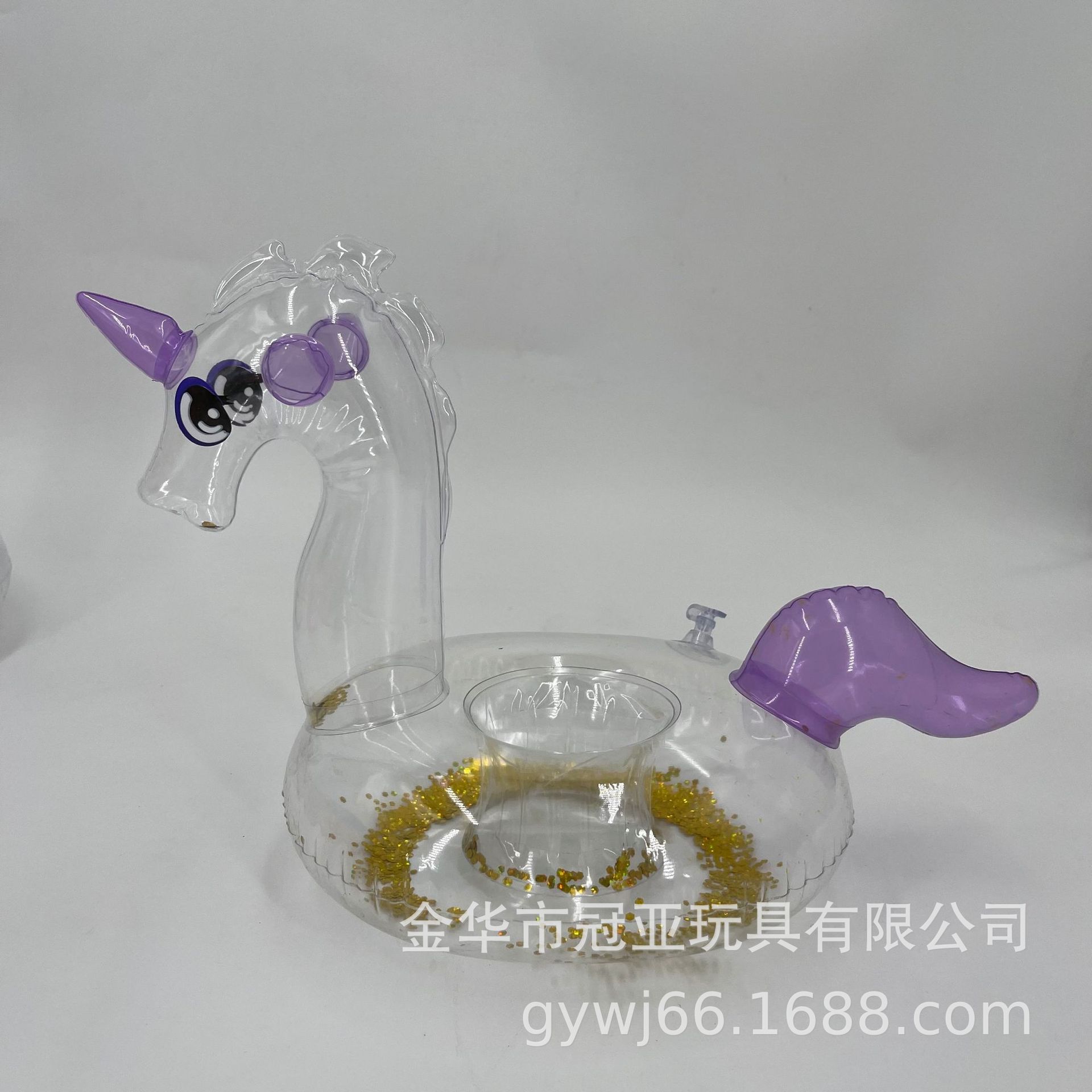 Spot supply inflatable Firebird coaster sequins donut cup holder unicorn inflatable water cup holder