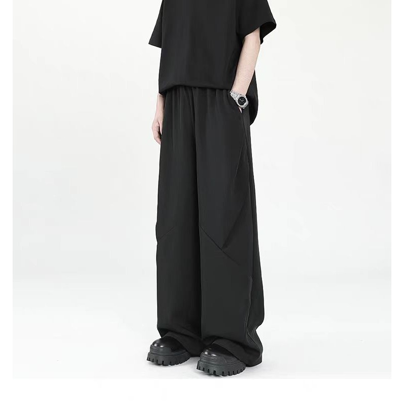 High Street Stylish Heavy Weight Men's Loose Drape Pleated Casual Pants American Trendy Brand Straight Wide-Leg Versatile Long Pants