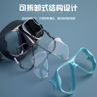 ✅ ✅ Amazon Cross-Border Adult Diving Goggles and Snorkel Set Silicone Anti-Fog High-Definition Unisex Swimming Diving Set