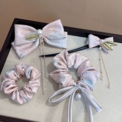 Chinese-style new high-end brocade velvet large intestine circle hair tie butterfly knot hair clip hair pin headband boutique hair accessories