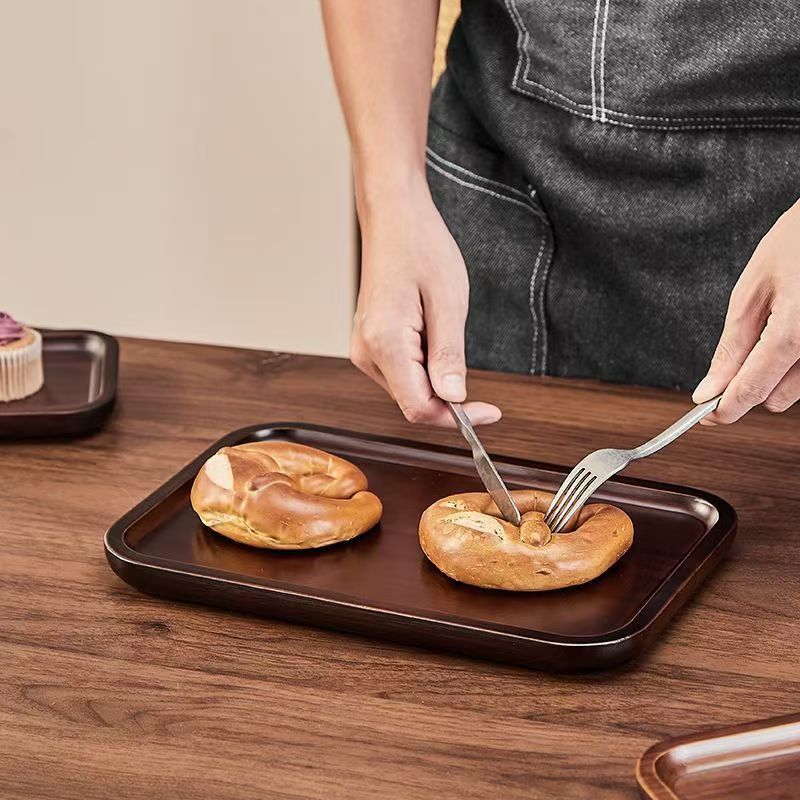 Bandeja de Madera y Bambú para Frutas y Bocadillos