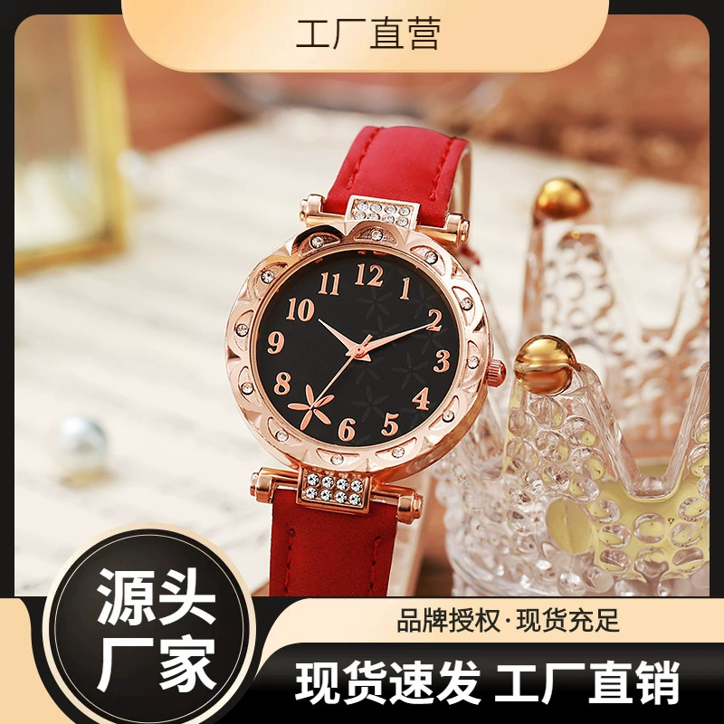 Трансграничный досуг Морская звезда циферблат розовое золото женские часы