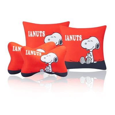 pair bone pillow cute personality | Headrest - happy-dog-pillow-four-piece-set-2-headrest-2-pillow
