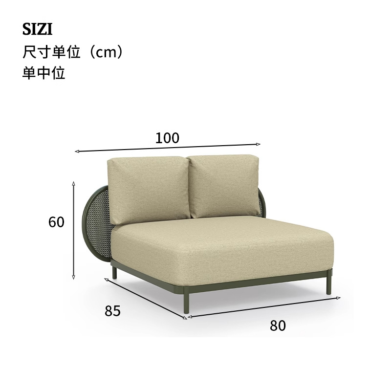 Combinación de sofá al aire libre patio al aire libre villa al aire libre sala de estar hotel famoso hotel club de ocio terraza sofá de caña