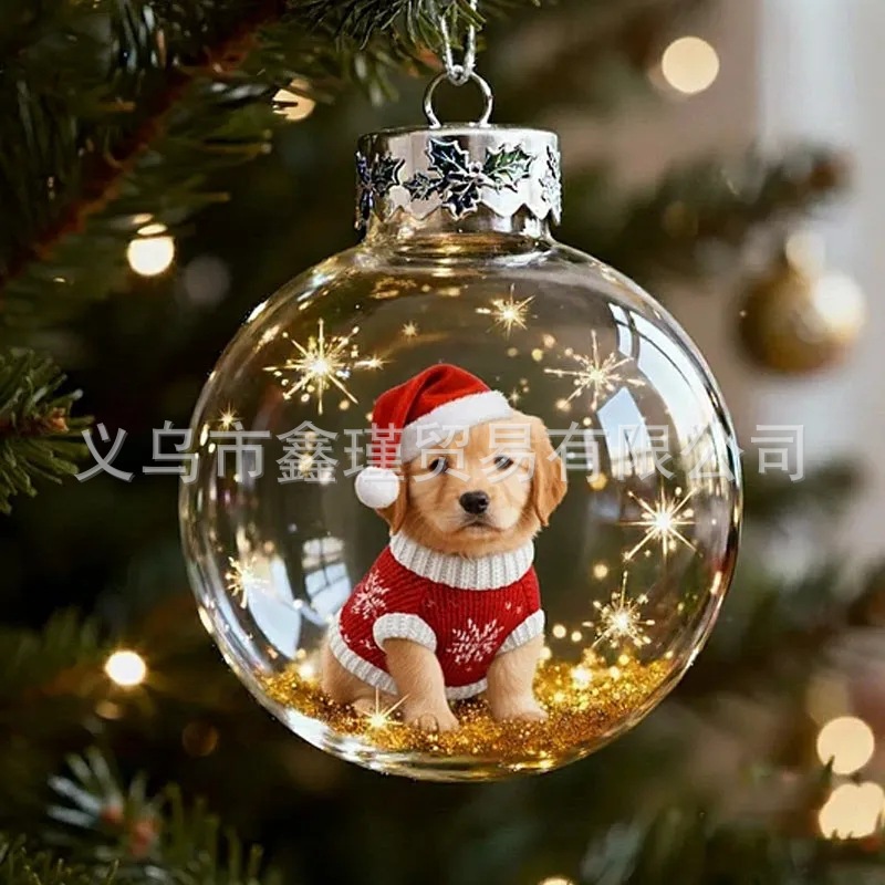 Nuevo árbol de Navidad acrílico colgante de decoración Nature 's Birds Crystal Glass O