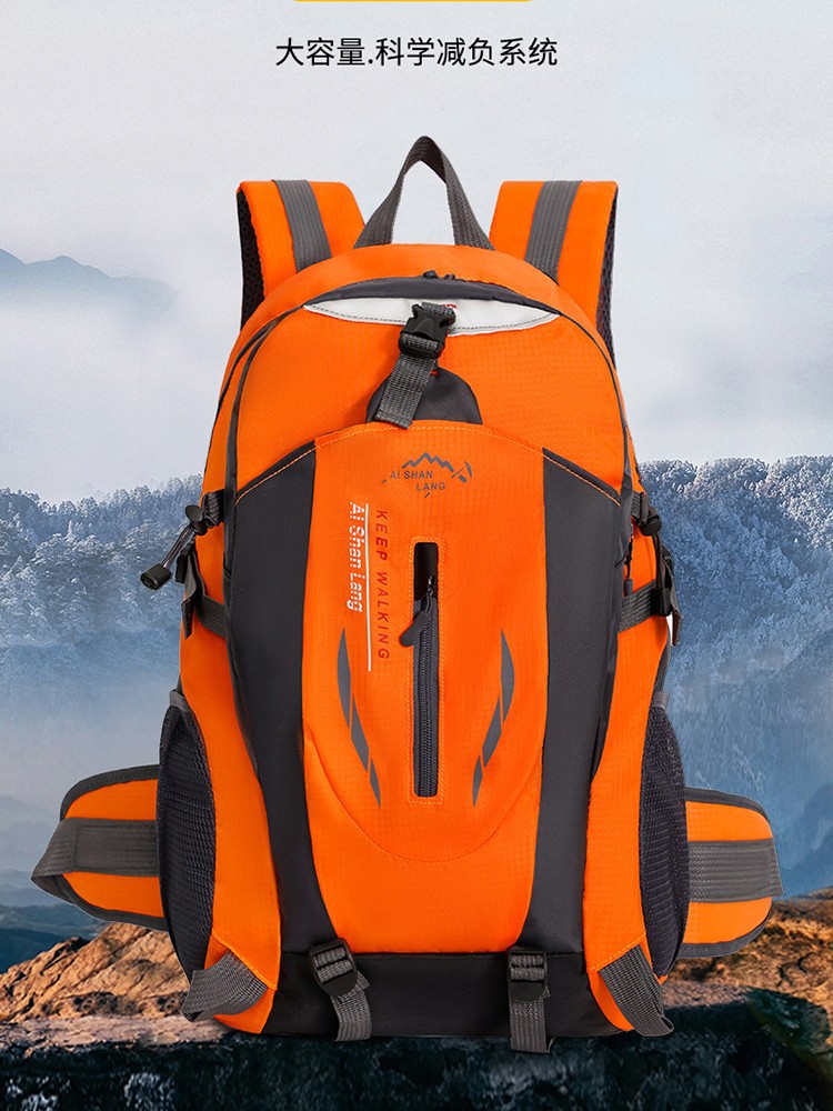 Travel capacious backpack outside climbing