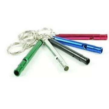 Supply aluminum alloy whistle 7.1*0.7 slender outdoor whistle