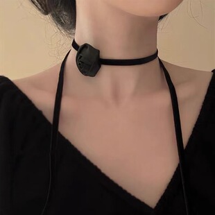 New vintage lace rose clavicle chain strap necklace bracelet neck thin necklace sexy underwear accessories