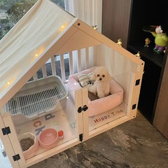 特別なペットキノコ犬ケージ小型犬抗犬小屋オールシーズン屋内無垢材ビション犬小屋