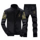 Cross-Border Men's Autumn and Winter Two-Piece Trendy Cardigan Sweatshirt Casual Sports Suit Men's Complete Set of Youth Tops and Pants
