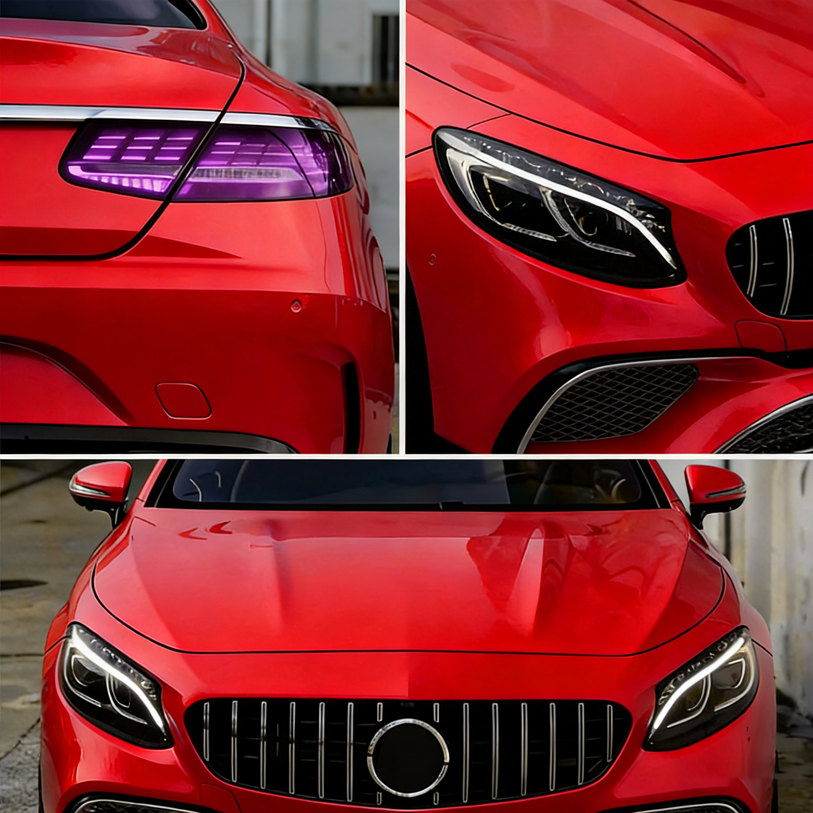 Cross-Border Supply of High-Quality Tpu Color-Changing Film Ppf Crystal High-Gloss Red Car Paint Protection Film Anti-Scratch Self-Healing