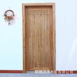 老榆木门板客厅入户门卧室单开门隔音室内整套房间门民宿酒店