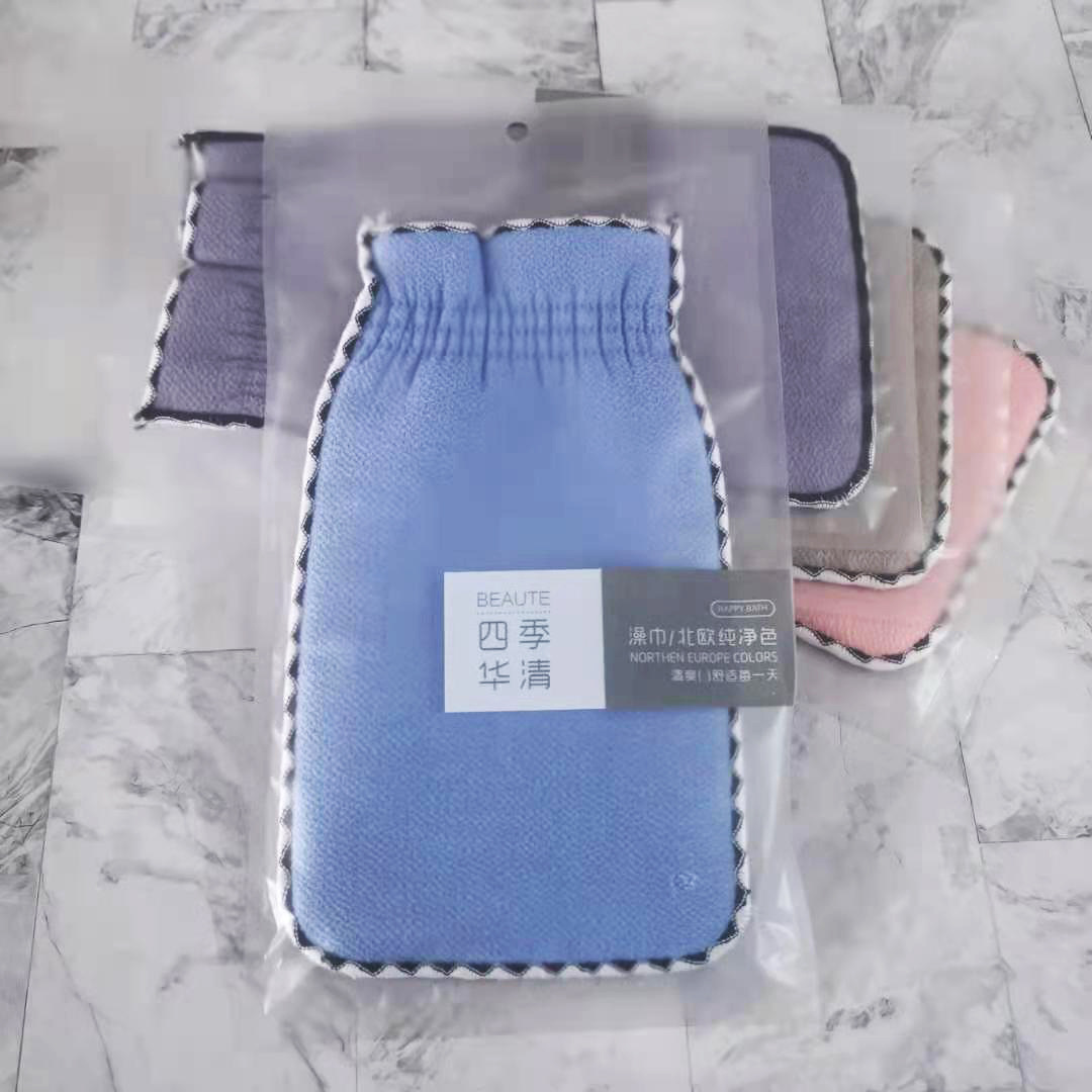 Wholesale Coarse Sand Shower Towel Korean Double Layer Scrub Towel Thick Shower Glove