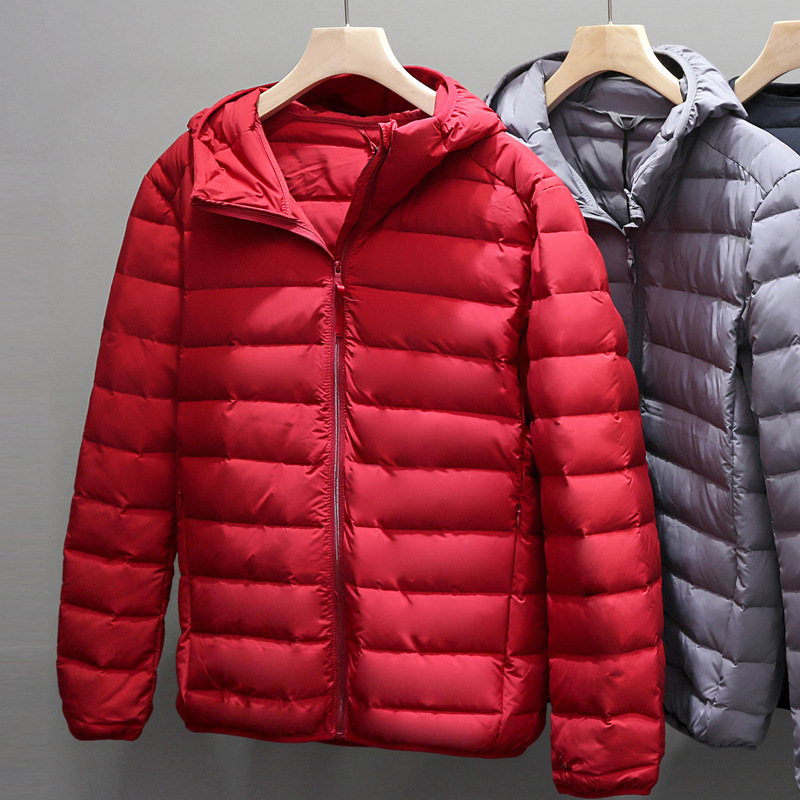 2023 sin costuras nueva chaqueta ligera de los hombres con capucha corta papá desgaste de los hombres Otoño e Invierno chaqueta casual fuera de temporada