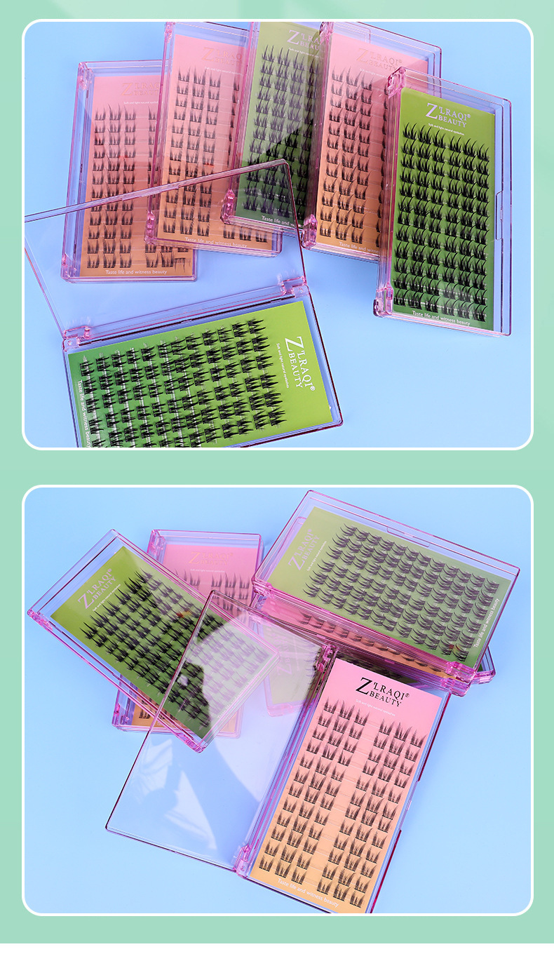 New cat fairy eyelash natural lazy person comic single cluster segmented self-grafted double-pointed wheat ear false eyelash factory undefined