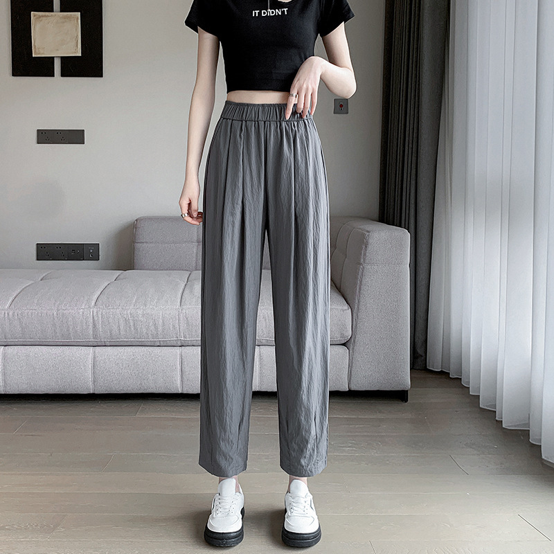 ハーレムキャロットパンツ レディース 2025 夏 アイスシルク 薄手 小柄 七分丈 8分丈 防蚊 日焼け止め 9分丈 山本パンツ|undefined