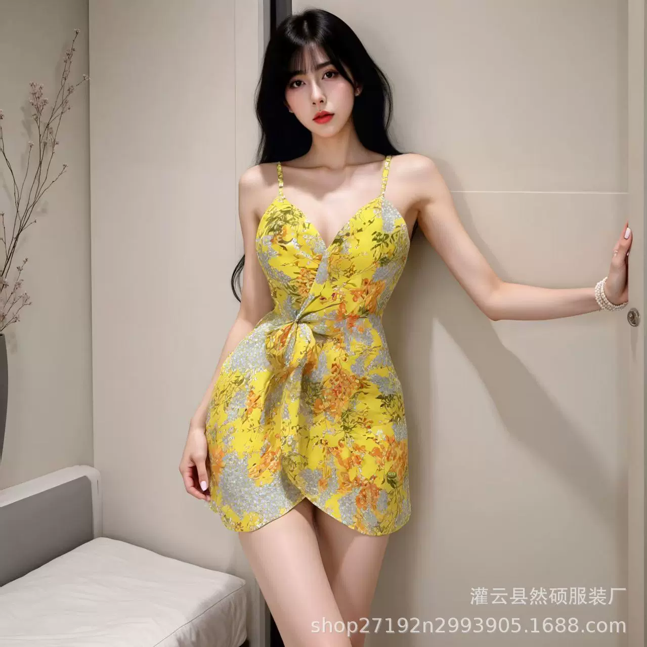 黄色战袍性感女情趣少妇内衣紧身吊带激情诱惑女午夜魅力套装2426