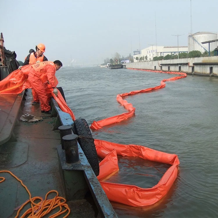 防油污扩散栏河道应急水域围油栏充气油水防污染/橡胶格栅围油栏J