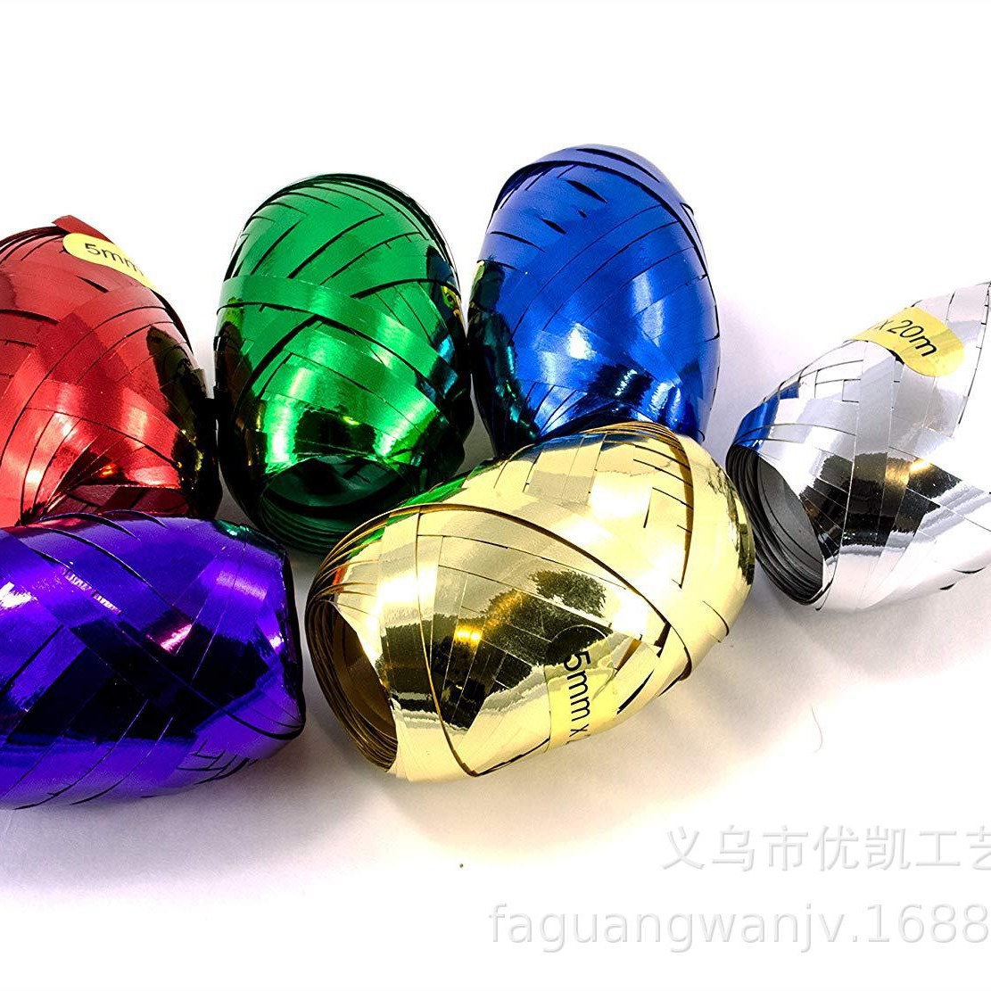 10 m 혼합 컬러 리본 팩 6 롤