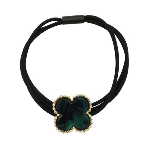 The clover that symbolizes luck ~ hair tie, hair accessory, rubber band, Korean hairband, flower, elegant, simple style and versatile