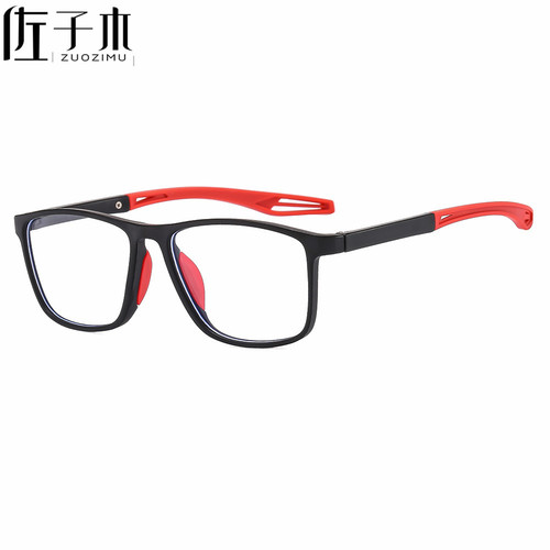 Sakomu's new fashionable large-frame sports frame optical mirrors anti-blue light flat light unisex reading glasses