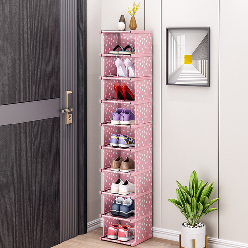Shoe rack simple household door dust-proof shoe cabinet storage artifact space-saving multi-story dormitory indoor rental house