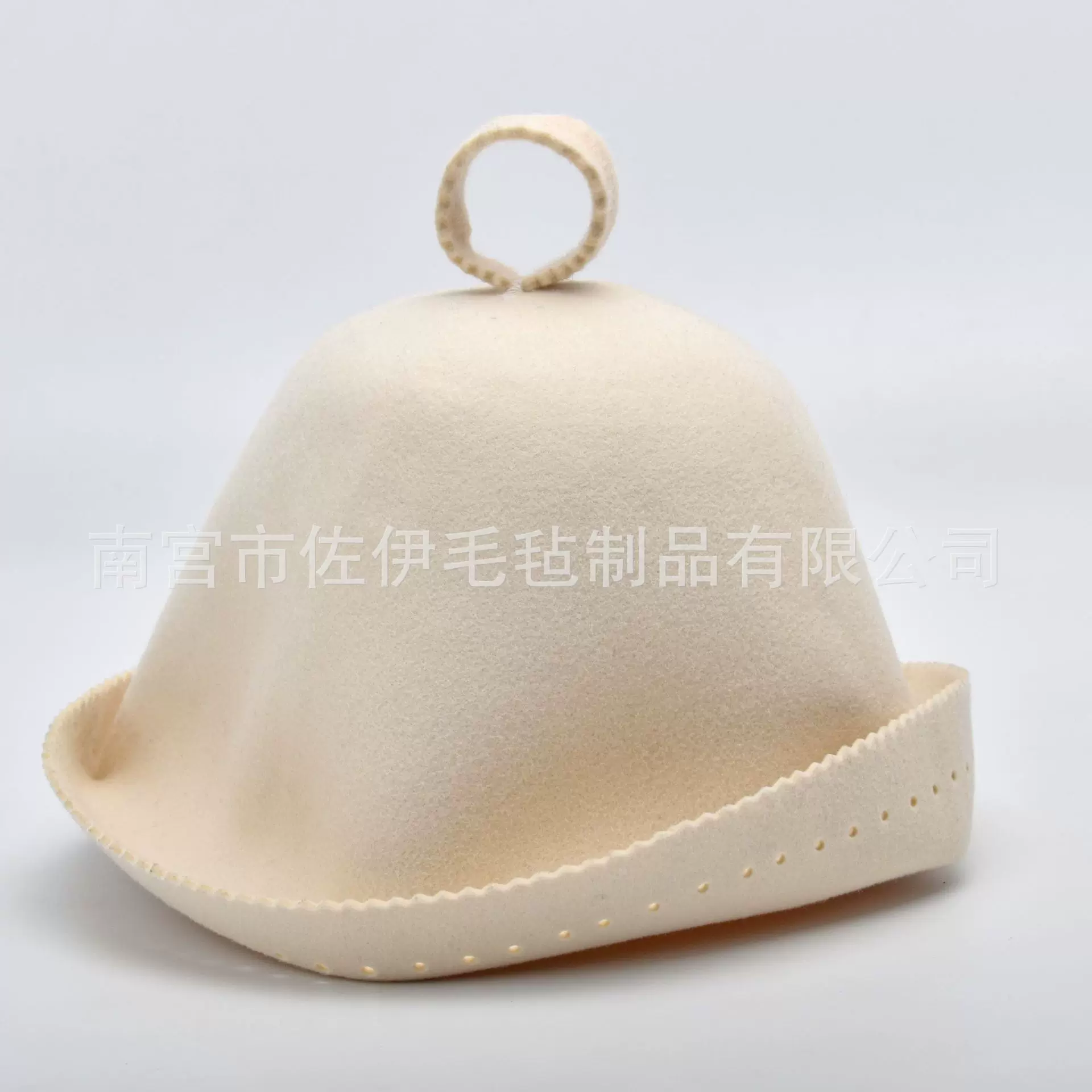 跨境羊毛桑拿帽天然细澳洲无拼接一体成型吸水桑拿浴帽欧式吸水帽