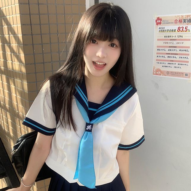 [Xiaonan] オリジナル本物 JK 制服セーラー服日本カレッジスタイルクラス制服学校制服卒業制服パフォーマンス服女性|undefined
