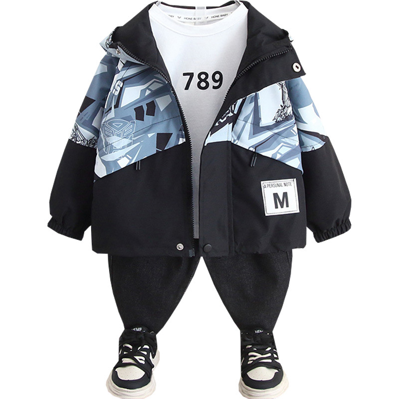 5986 chaqueta de otoño para niños 2025 primavera y otoño nuevo estilo chaqueta para niños chaqueta de otoño para bebés chaqueta con capucha