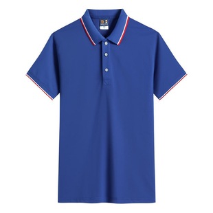 Business Polo Shirt Summer Lapel Short-Sleeved Polo Wholesale Cultural Shirt Embroidered Class Uniform T-Shirt Work Clothes Printed with Logo