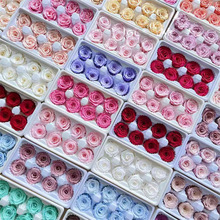 国产级永生花玫瑰单朵4-6多色保鲜花干花手工花盒装饰点缀