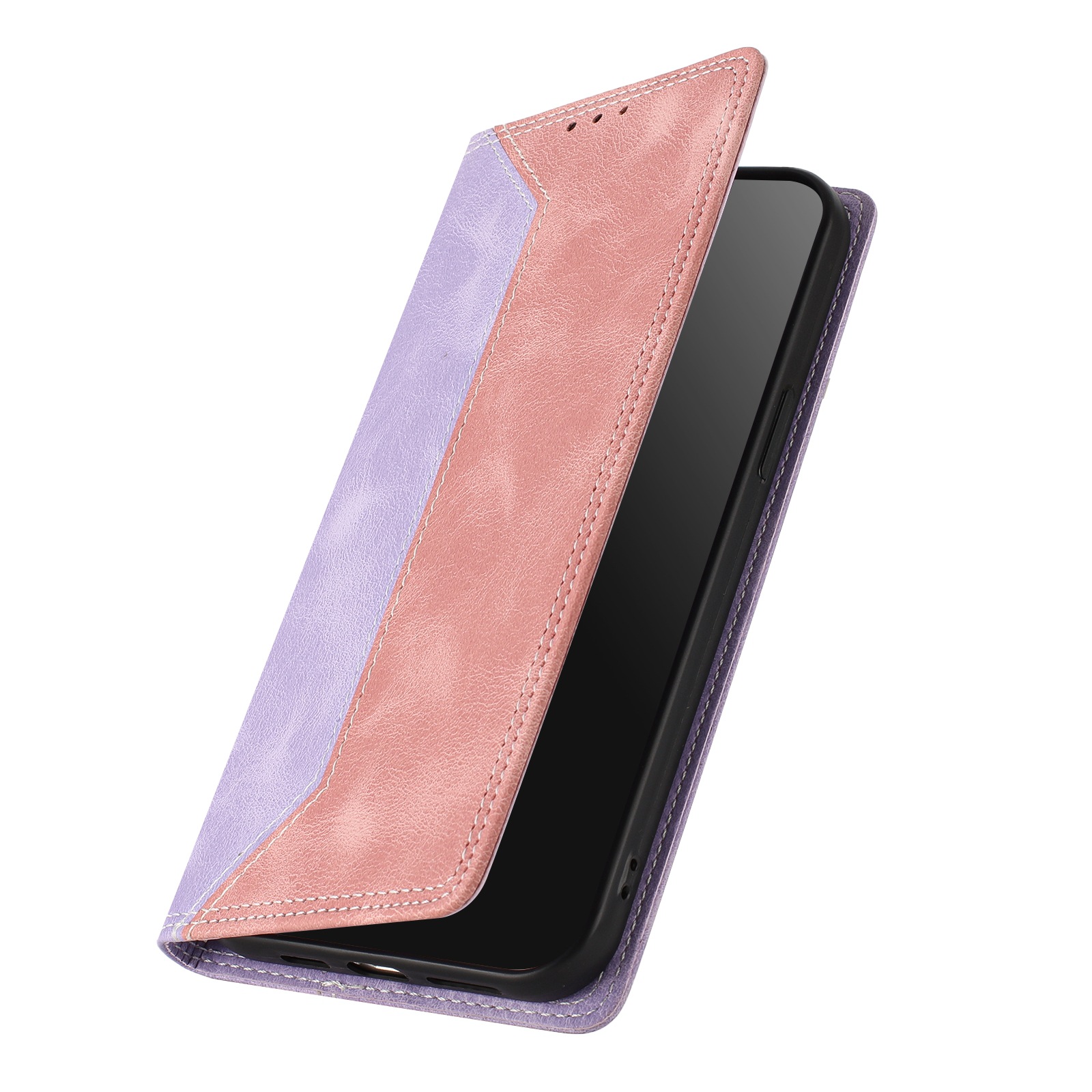 适用小米17皮套 MOTO G 2026肤感磨砂拼色磁吸保护套TCL 605双色