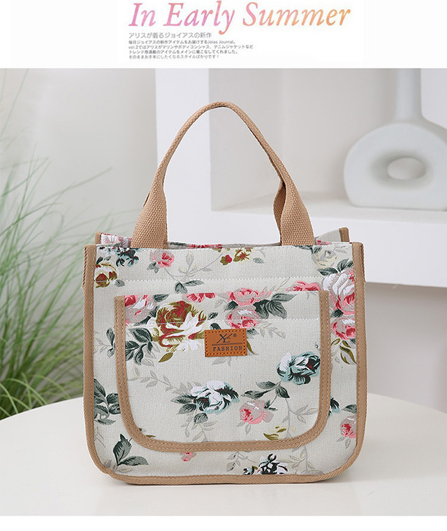 Nueva moda simple bolso de mano estilo nacional para trabajar bolsos portátiles ociosos bolsos al por mayor bolsos de lienzo de mamá