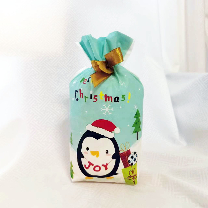 クロスボーダークリスマスプラスチック包装袋、スノーフレーククリスプ巾着袋、ホリデーベーキングビスケット、キャンディギフトバッグ卸売|undefined